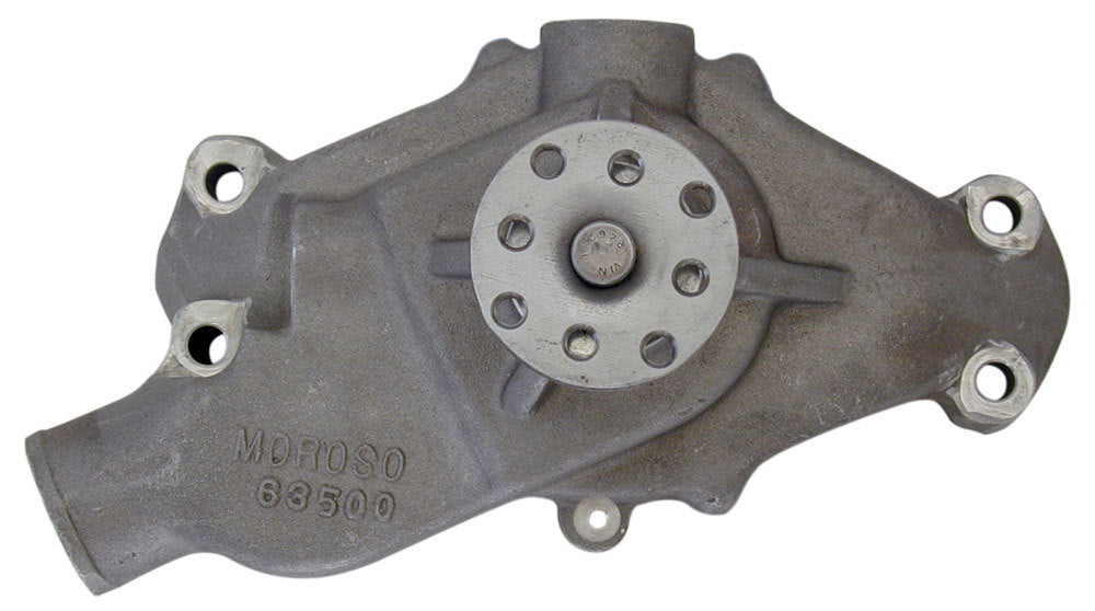 MOROSO SB Aluminum Water Pump 63500 for Small Block Chevy with Mechanical Impeller and Reinforced Housing