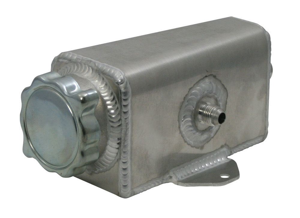 MOROSO Power Steering Reservoir 63506 with 6 AN Inlet and Outlet Aluminum Flat Mount