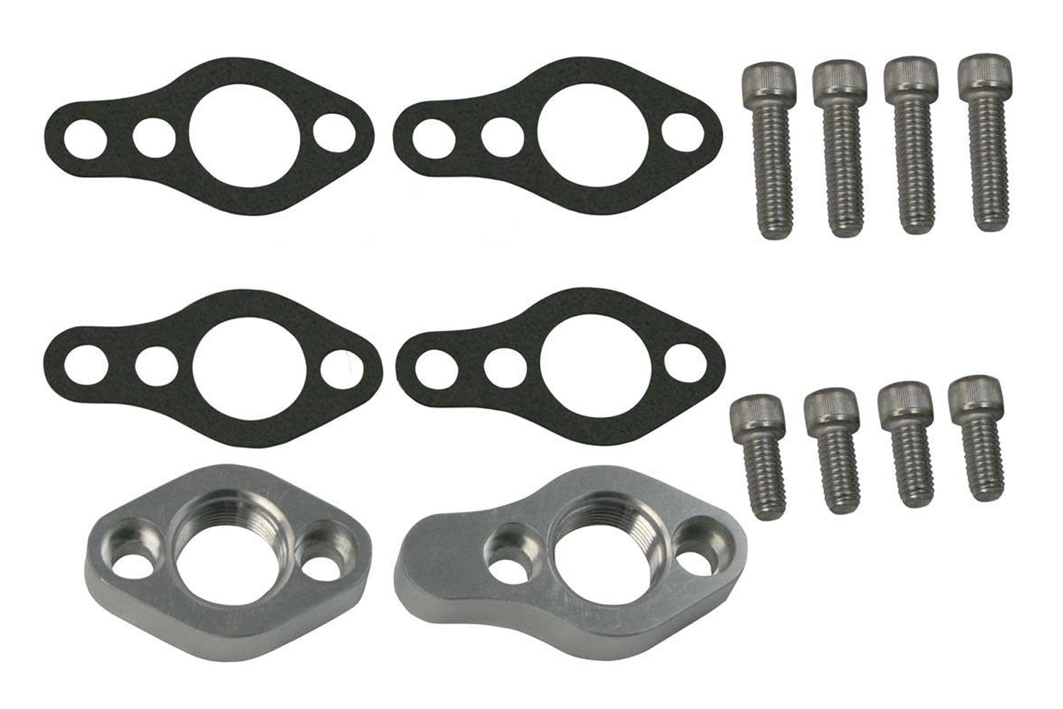 MOROSO 63512 Remote Water Pump Adapter Kit for Small Block Chevy, Aluminum, 12 AN Female Ports