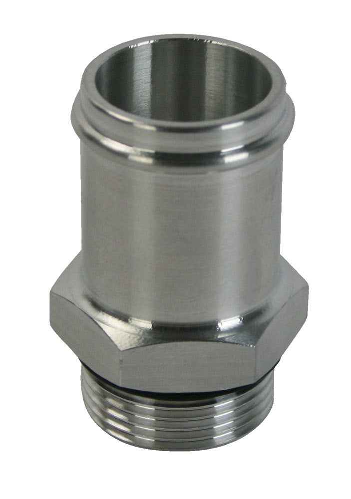 MOROSO 63521 Water Pump Fitting with 16AN Male O-Ring to 1-1/4 Inch Hose Barb, Aluminum, Polished Finish