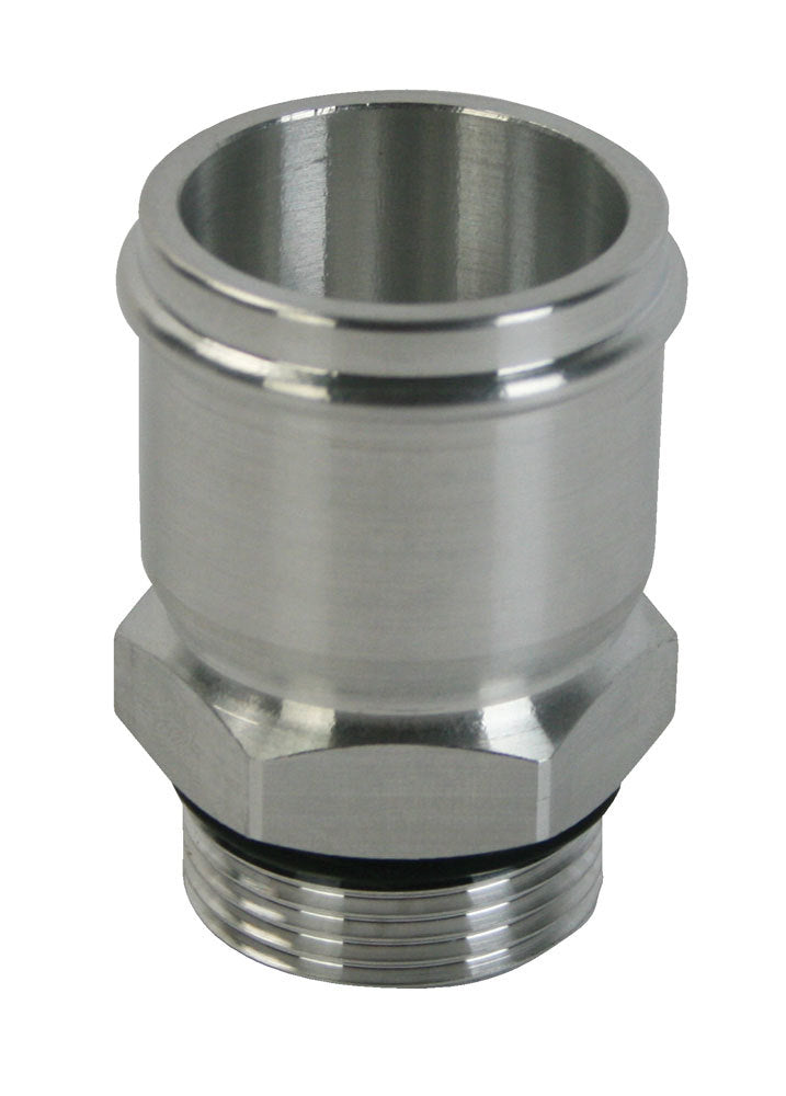MOROSO 63522 Water Pump Fitting 16 AN Male O-Ring to 1-1/2 Inch Hose Barb Aluminum Polished
