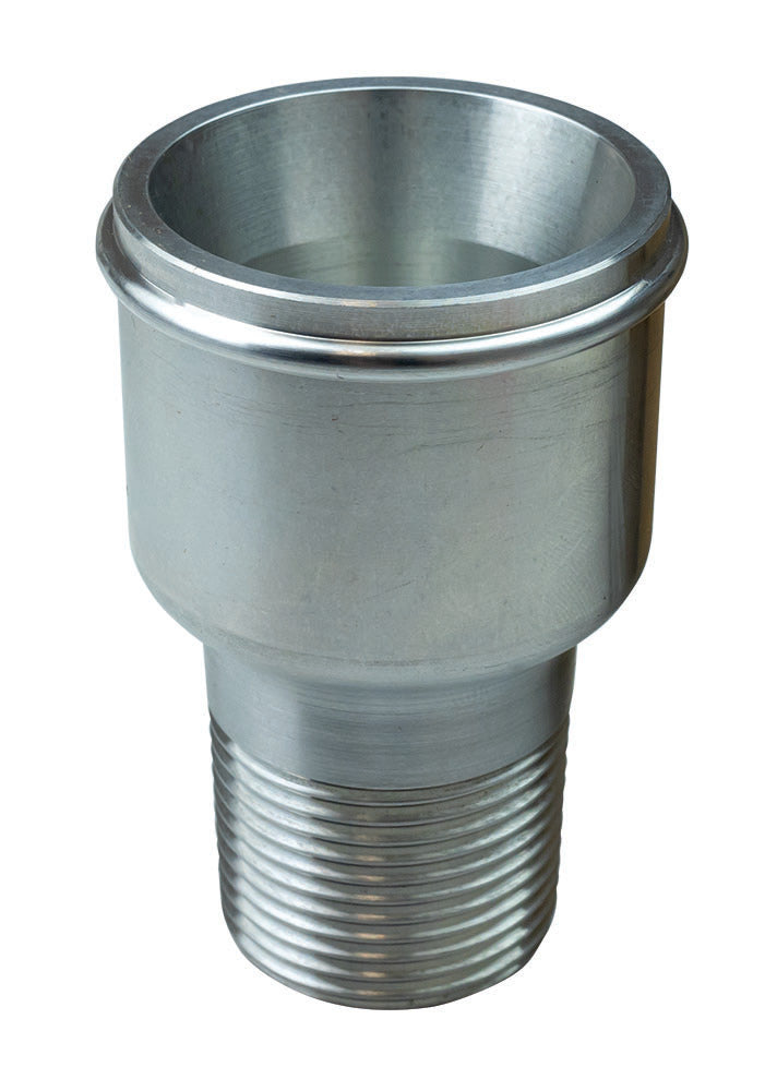 MOROSO 63543 Water Pump Fitting, 1 Inch NPT Male to 1-3/4 Inch Hose Barb, Aluminum, Natural Finish