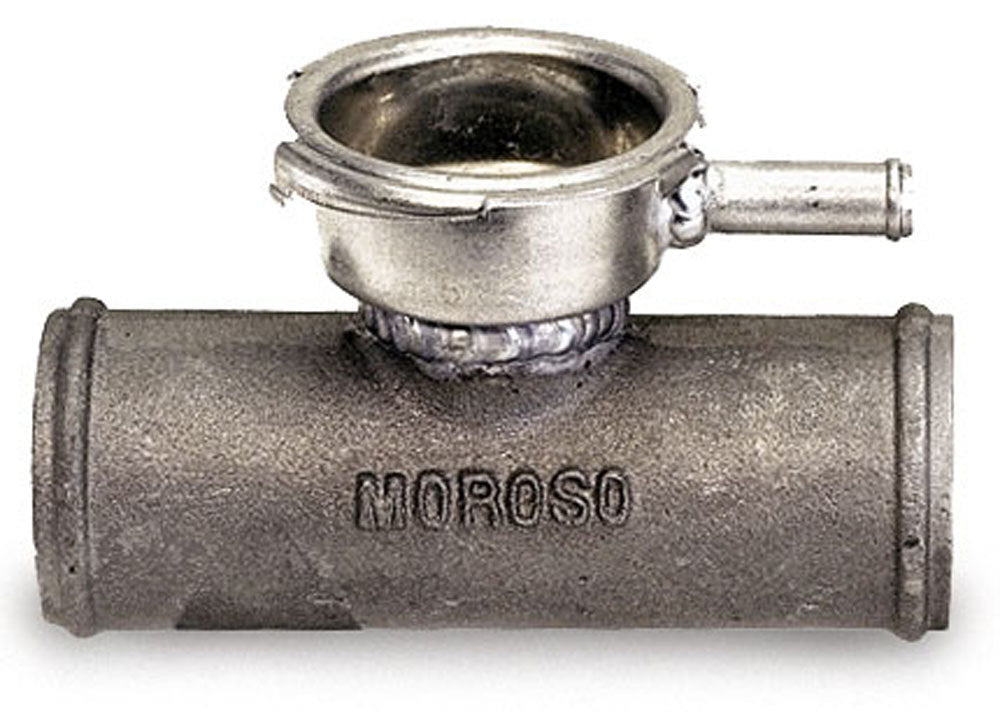 MOROSO 63730 Radiator Hose Filler with 1.5 Inch Hose Connections, Aluminum Natural Finish