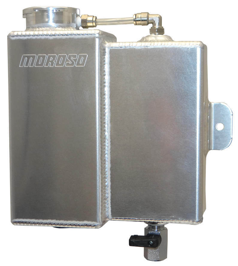 MOROSO Univ Coolant Expansion Overflow Tank Dual Style with 1-1/4 Quart Capacity and Aluminum Construction