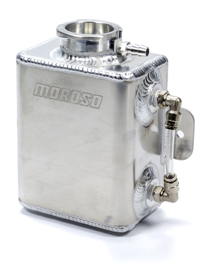 MOROSO 63773 Coolant Expansion Tank with Sight Tube, 1-1/4 Quart Capacity, Aluminum, Natural Finish