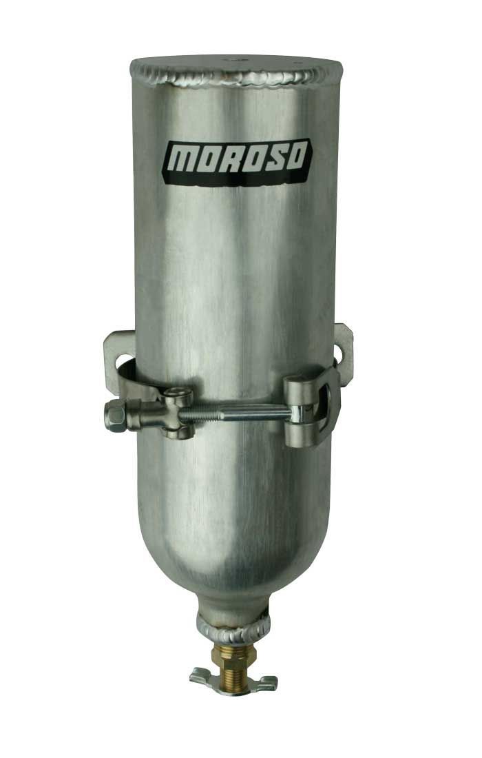 MOROSO 63774 Aluminum Overflow and Recovery Coolant Tank, 3 Inch Diameter, 9 Inch Tall with Petcock Drain