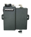 MOROSO Dual Coolant Tank 63775 Expansion and Recovery Reservoir 1-1/4 Quart Capacity Aluminum Black Powder Coat