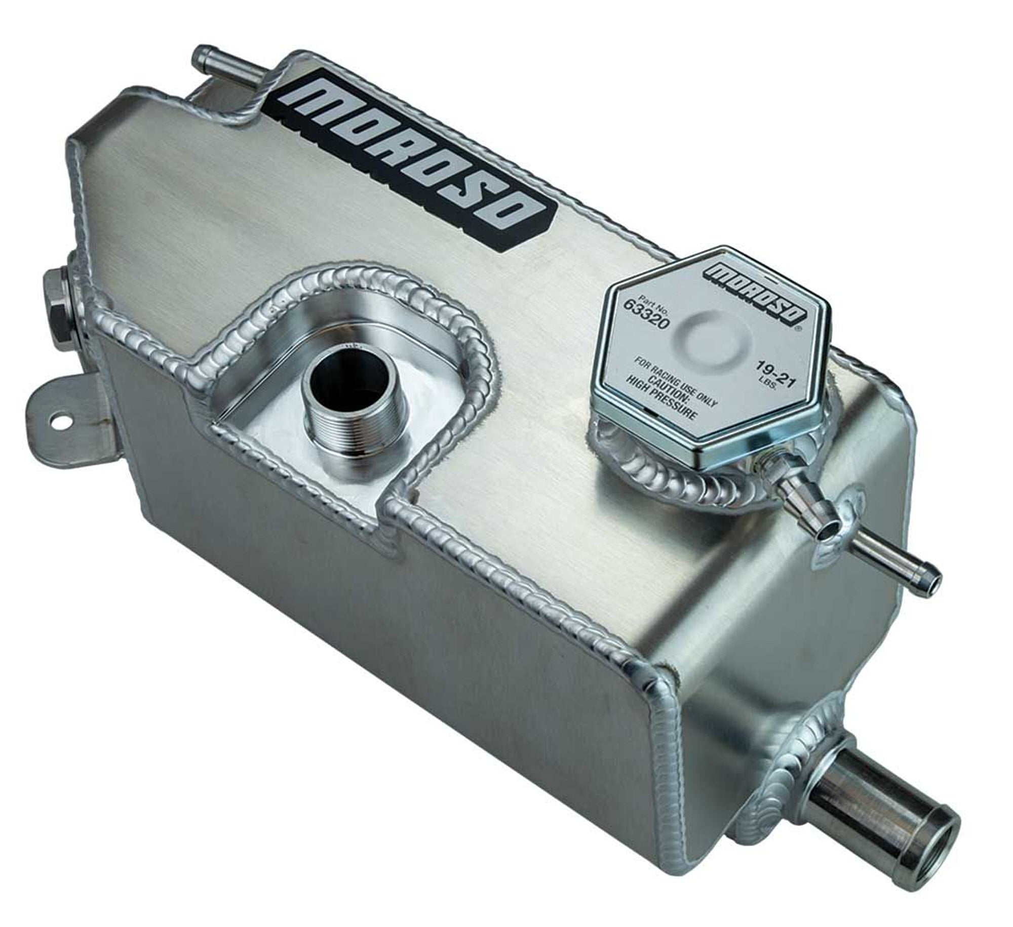MOROSO 63799 Coolant Expansion Tank for BMW E30 M3 and 3 Series, Aluminum, Natural Finish