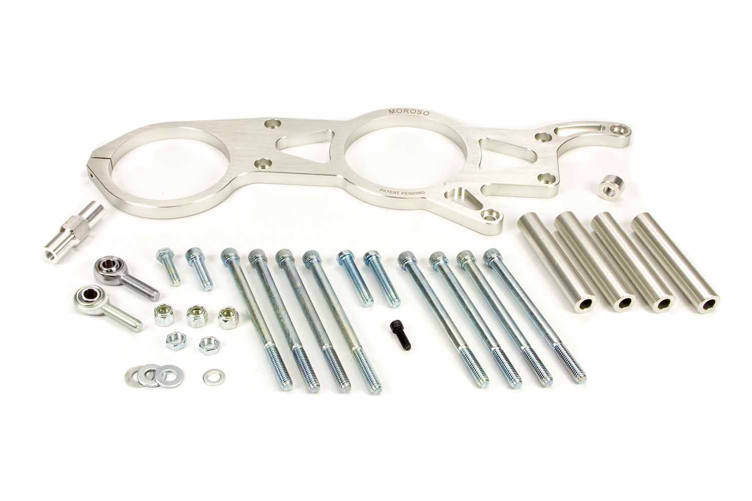 MOROSO 63838 Alternator and Vacuum Pump Mounting Bracket Kit for Big Block Chevy, Aluminum, Natural Finish