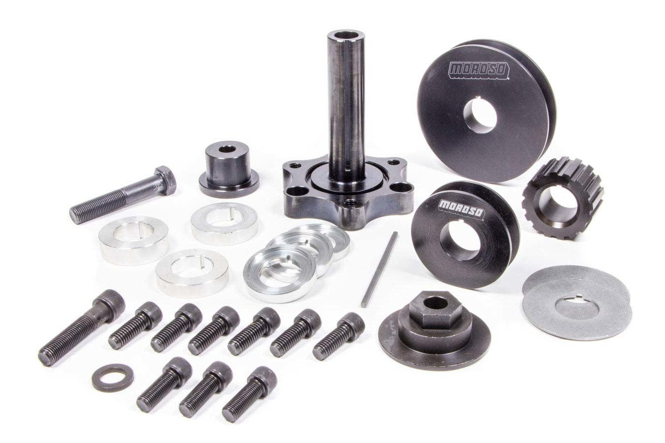 MOROSO SBC Vacuum Pump Drive Kit with 4-Inch Crank Mandrel for Small Block Chevy