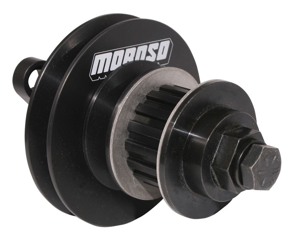 MOROSO Drive Mandrel Kit for GM LS-Series Engines, 2.99 Inch Length, V-Belt and Gilmer Pulley Guides