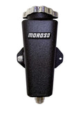 MOROSO Power Steering Reservoir 63951 with 6 AN Inlet and 10 AN Outlet, Aluminum, Flat Mount, Natural Finish