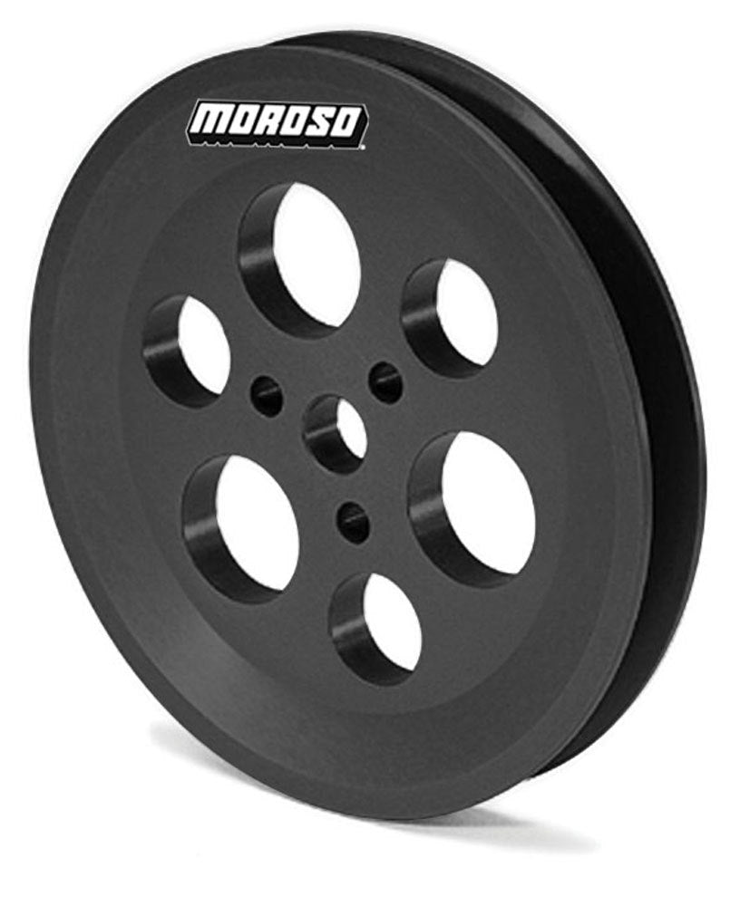 MOROSO 64885 Air Pump V-Belt Pulley with 1 Groove, 5-inch Diameter, Aluminum, Black Anodized