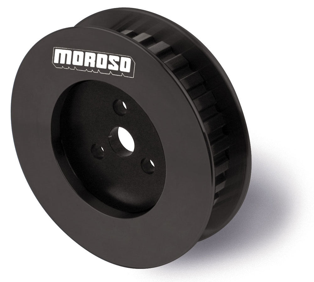 MOROSO 64886 28-Tooth Gilmer Vacuum Pump Pulley, 3/4 Inch Wide, Aluminum, Black Anodized