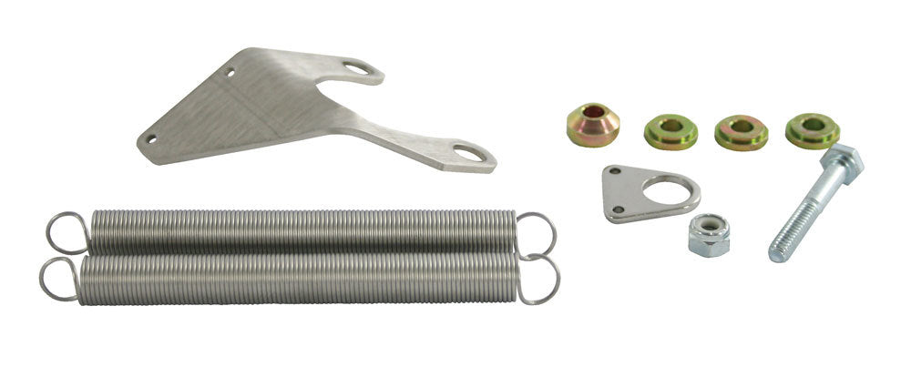 MOROSO Throttle Return Spring Kit for Small Block Chevy and V6 Engines, Manifold Mount, Chrome Steel, 1-13/16 Inch Tall Bracket