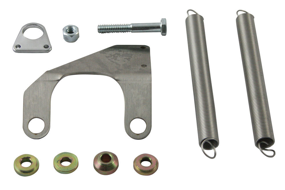 MOROSO Throttle Return Spring Kit for Big Block Chevy Manifold Mount, 1-13/16 Inch Tall Bracket, Steel Chrome Finish Part Number 64926