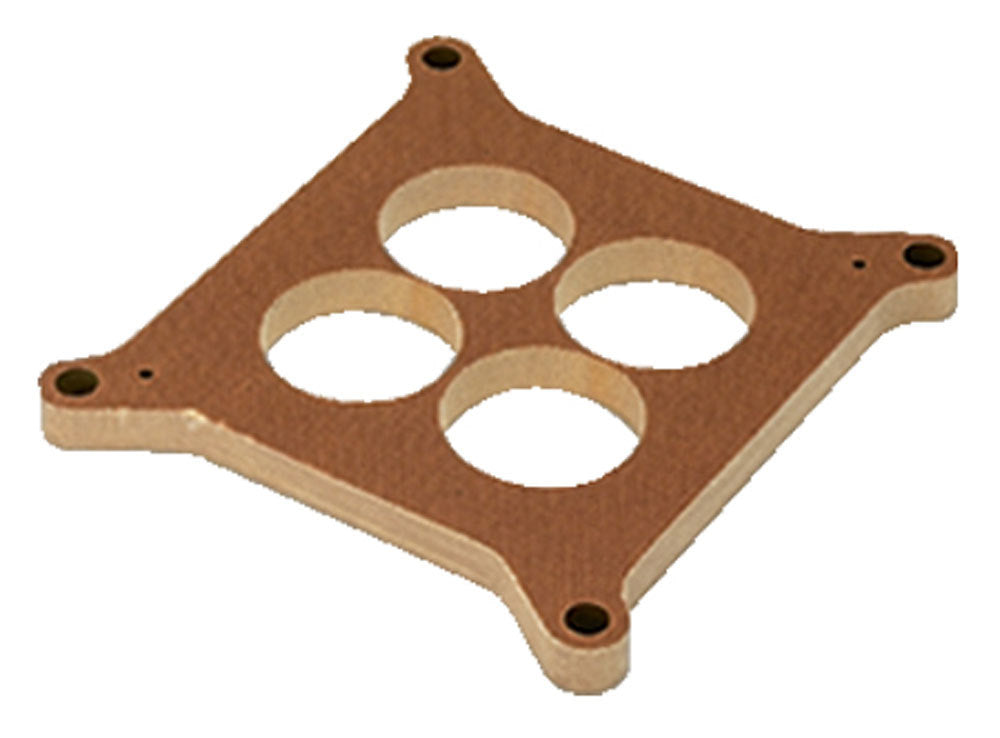 MOROSO 64943 Phenolic Carburetor Spacer, 0.5 Inch Thick, 4 Hole, 1.750 Inch Bores, Square Bore Design