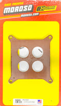 MOROSO 64945 4-Hole Phenolic Carburetor Spacer, 0.5 Inch Thickness, Square Bore, Natural Finish