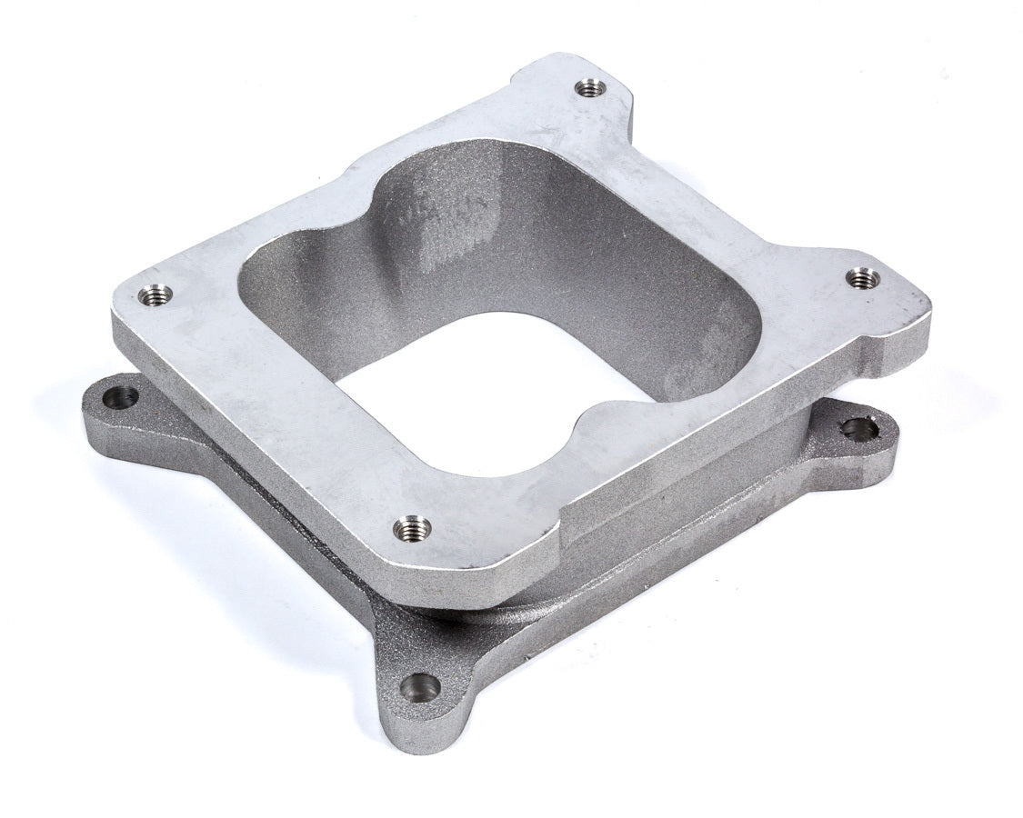 MOROSO 64960 2-Inch Carburetor Spacer Open Spread Bore to Square Bore Aluminum Natural