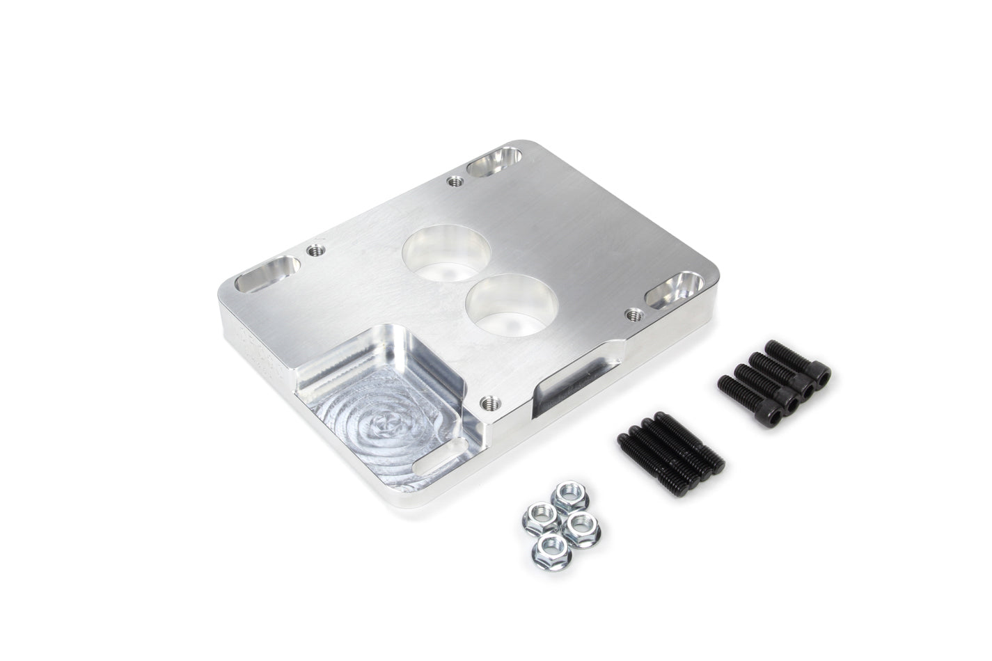 MOROSO 64964 Carburetor Adapter for Holley 2-Barrel to Square Bore, 1 in Thick, Aluminum