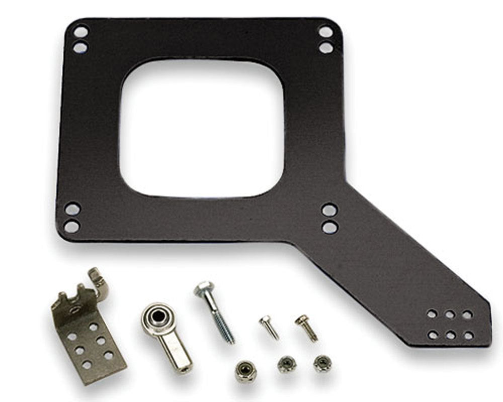 MOROSO 65045 Morse Throttle Cable Mounting Kit for Holley Carburetors, Aluminum, Black Anodized