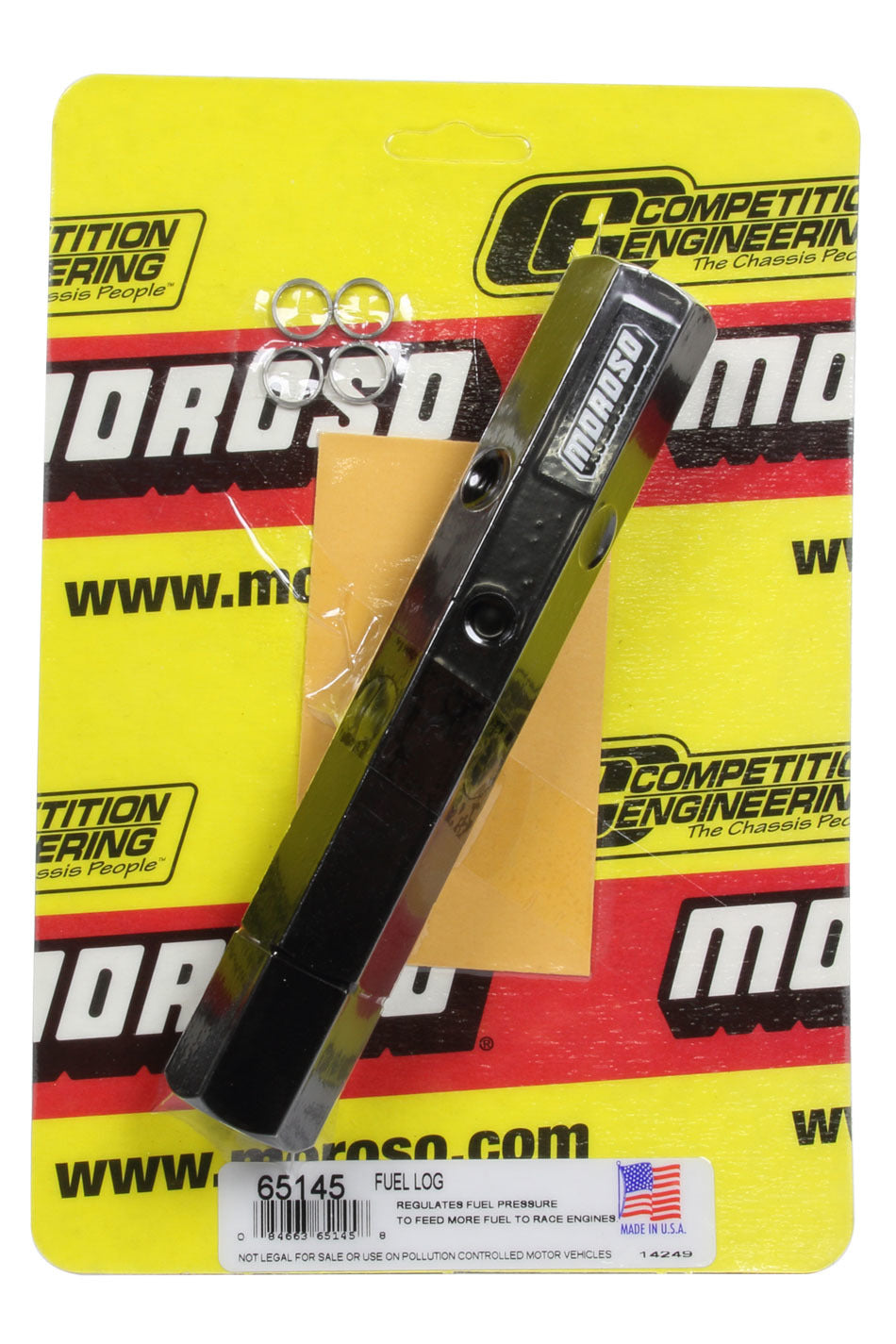MOROSO 65145 Fuel Pressure Regulator, Adjustable, 6 to 10 psi, Aluminum Black Anodized