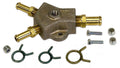 MOROSO 65160 Aluminum Y-Block Fuel Distribution Block with 1/2 In Hose Barb and 3/8 In Hose Barb Fittings
