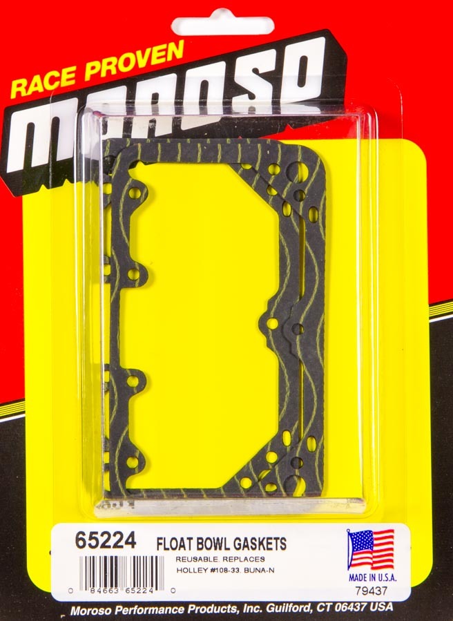 MOROSO 65224 Neoprene Fuel Bowl Gasket for Holley Carbs, 0.063 Inch Thickness, Reusable
