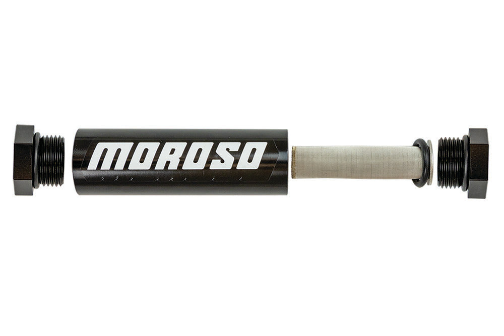 MOROSO 65231 In-Line Fuel Filter with 40 Micron Stainless Element, 3/8 Inch NPT Female Inlet and Outlet, Aluminum Black Anodized