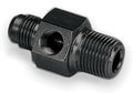 MOROSO 65315 Fuel Pressure Fitting with 3/8-Inch NPT Male and 6 AN Male Connectors, Aluminum Black Anodized