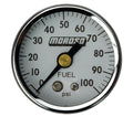 MOROSO 65374 Fuel Pressure Gauge 0-100 psi Mechanical Analog 1-1/2 Inch White Face with 1/8 Inch NPT Port