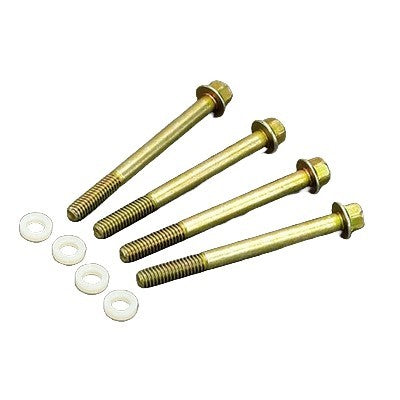 MOROSO Fuel Bowl Screws 65414, 2.5 Inch Hex Head Steel, Zinc Oxide Finish for Holley Carburetors