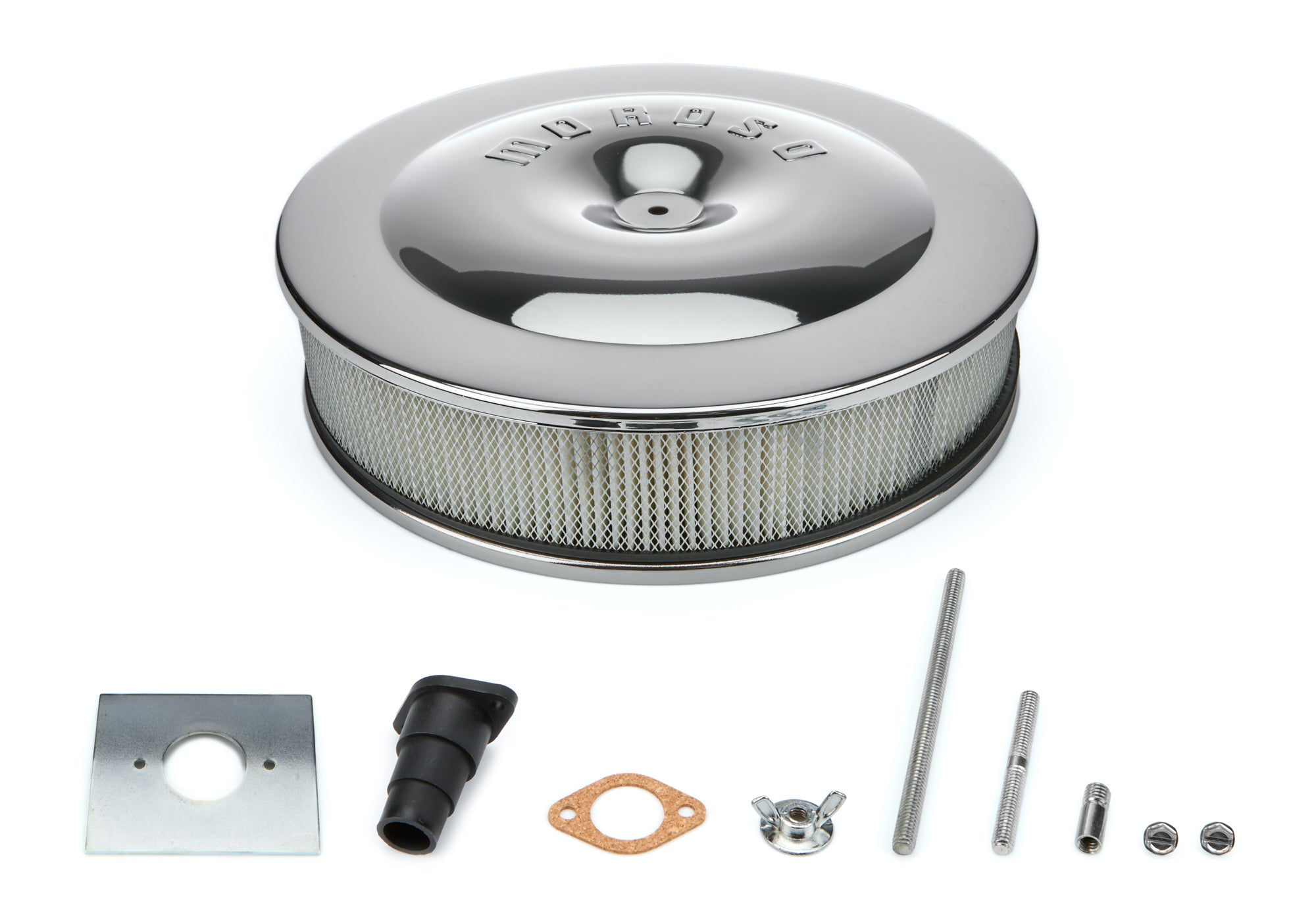 MOROSO 66210 Chrome Round Air Cleaner Assembly with 11.5-Inch Diameter and 2.375-Inch Element