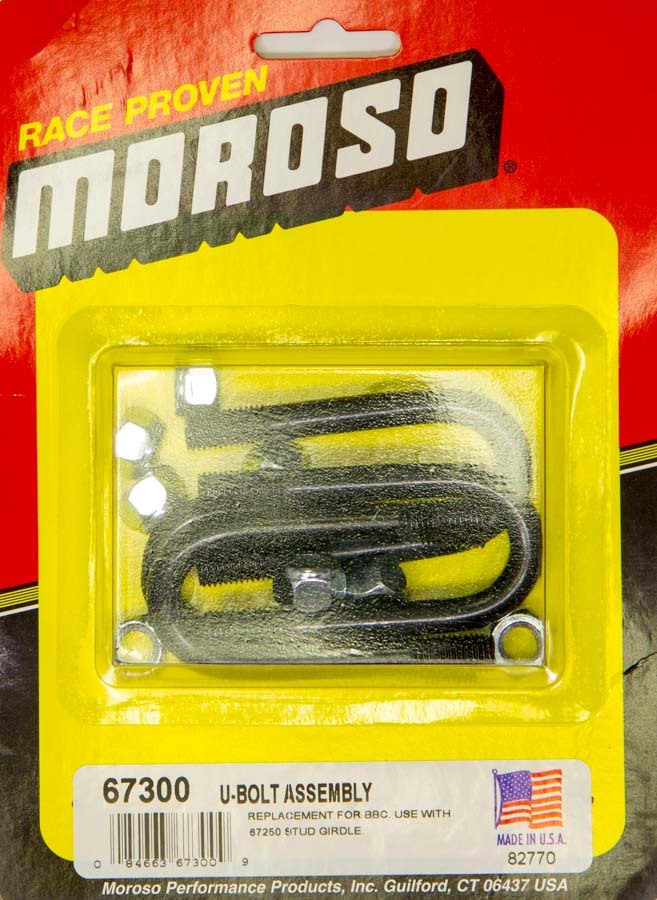 MOROSO Rocker Stud Girdle U-Bolt 7/16-20 Inch Thread Set of 4