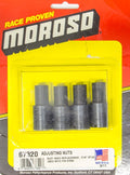 MOROSO 67320 Stud Girdle Adjustable Nuts for Chevy V8 Engines, 7/16-20 Inch Thread, Steel, Slotted Head, Set of 4