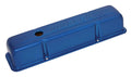 MOROSO 68005 Small Block Chevy Tall Valve Cover with Moroso Logo, Steel, Blue Powder Coat, Pair