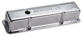 MOROSO 68102 Chrome B/E Valve Covers for Small Block Chevy, Stock Height, Without Baffles, Steel with Moroso Logo