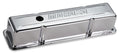 MOROSO 68103 Chrome Tall Ribbed Valve Cover with Baffle for Small Block Chevy