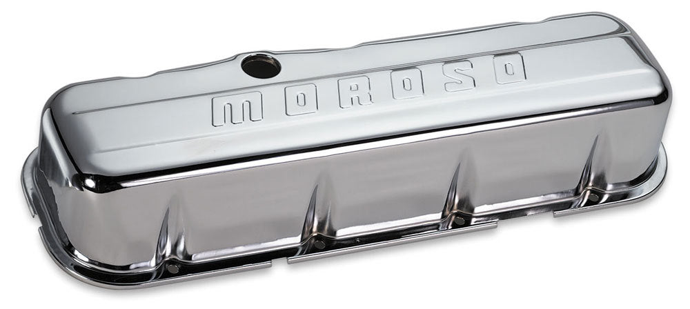 MOROSO 68112 Chrome Tall Valve Cover for Big Block Chevy Without Baffles
