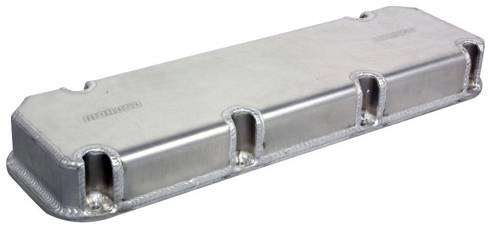 MOROSO BBF Billet Rail Valve Covers for Big Block Ford, 2.5 Inch Tall, Natural Aluminum