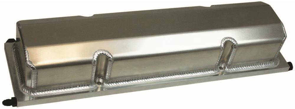 MOROSO SBC Valve Cover Set with Oilers for Small Block Chevy, Aluminum, Natural Finish, 12/18 Degree Heads, Pair