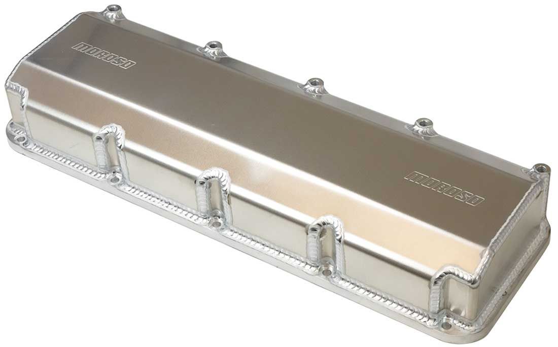 MOROSO 68361 Small Block Ford Aluminum Valve Cover Set Without Baffles with Moroso Logo