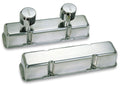 MOROSO 68374 Small Block Chevy Aluminum Valve Cover with Tall Breather Tubes and Hardware, Polished Finish