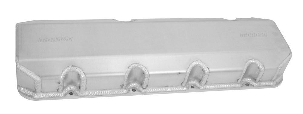 MOROSO 68456 Big Block Chevy Fabricated Aluminum Valve Cover with Billet Rail for Dart Big Chief and Brodix Style Heads