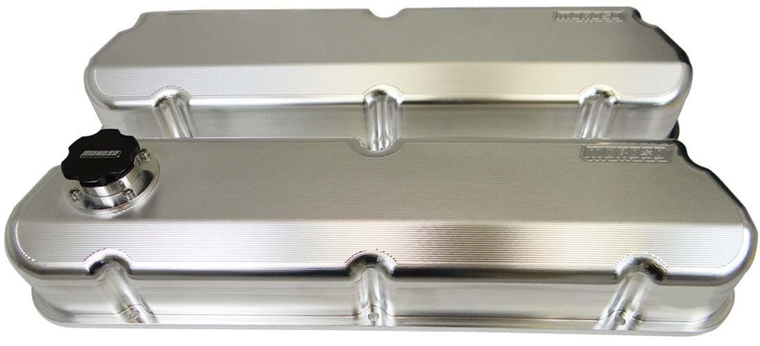 MOROSO SBF Billet Aluminum Valve Cover Set with Filler Cap for Small Block Ford