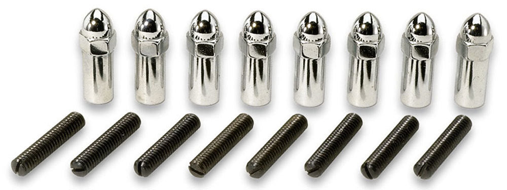 MOROSO Valve Cover Fastener Set 68561 - Chrome Steel 1/4-20 Thread, 1.375 Inch Length, Hex Nut