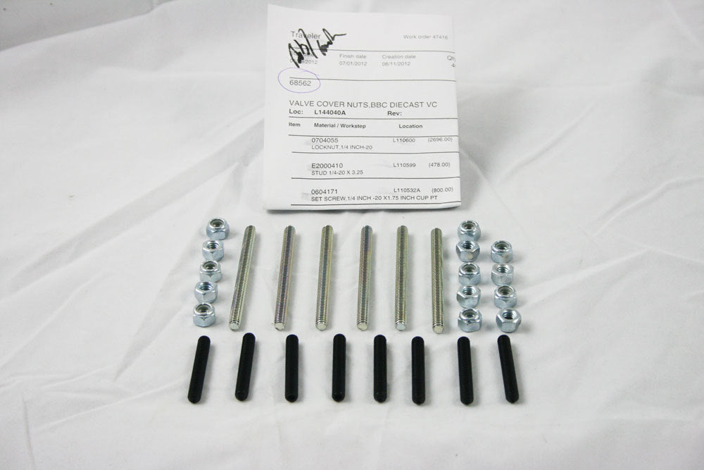 MOROSO Valve Cover Bolt Kit for Big Block Chevrolet Engines, 1/4-20 Thread, 1.375 Inch Length, Chrome Steel, Set of 14