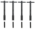 MOROSO Valve Cover Wing Nut Set 68621, 5/16-18 Thread, 1.375 Inch Long, Aluminum, Black Powder Coat, Pack of 4