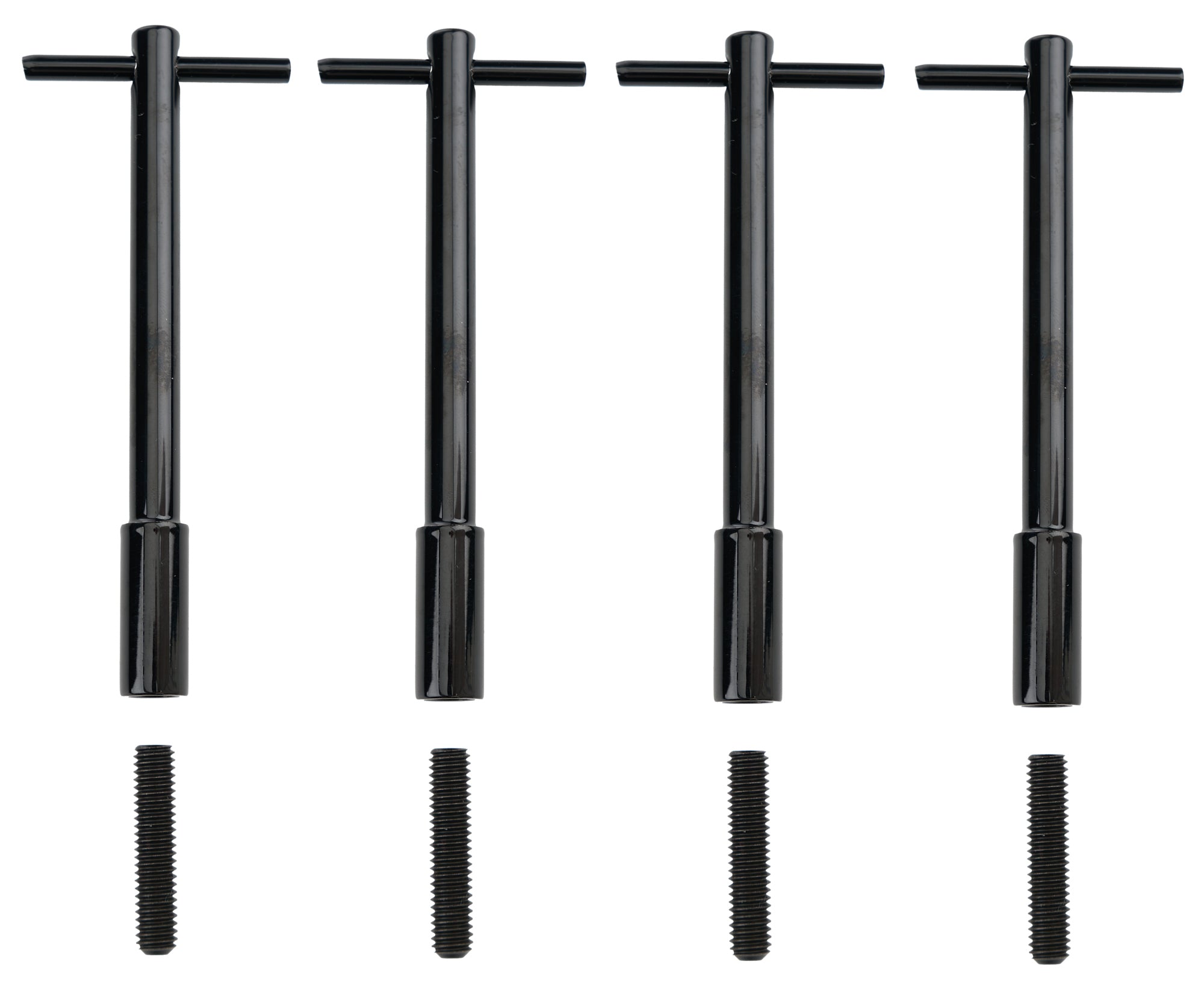 MOROSO Valve Cover Wing Nut Set 68621, 5/16-18 Thread, 1.375 Inch Long, Aluminum, Black Powder Coat, Pack of 4