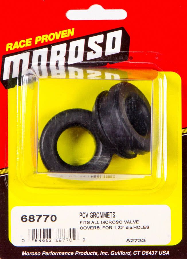MOROSO PCV Valve Cover Grommet 0.75 Inch ID Black Rubber Pair